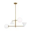 Four Light Chandelier<br /><span style="color:#4AB0CE;">Entrega: 4-10 dias en USA</span><br /><span style="color:#4AB0CE;font-size:60%;">PREGUNTE POR ENTREGA EN PANAMA</span><br />Collection: Cosmo<br />Finish: Matte White and Burnished Brass