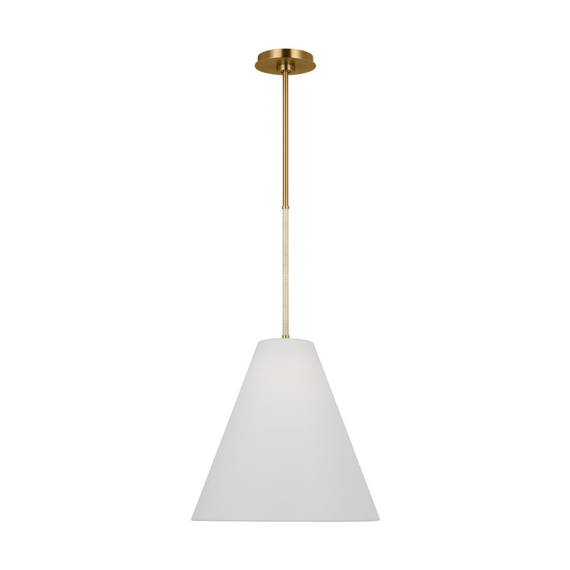 One Light Pendant<br /><span style="color:#4AB0CE;">Entrega: 4-10 dias en USA</span><br /><span style="color:#4AB0CE;font-size:60%;">PREGUNTE POR ENTREGA EN PANAMA</span><br />Collection: Remy<br />Finish: Burnished Brass
