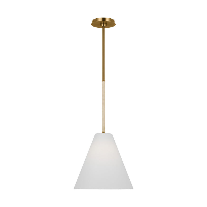 One Light Pendant<br /><span style="color:#4AB0CE;">Entrega: 4-10 dias en USA</span><br /><span style="color:#4AB0CE;font-size:60%;">PREGUNTE POR ENTREGA EN PANAMA</span><br />Collection: Remy<br />Finish: Burnished Brass
