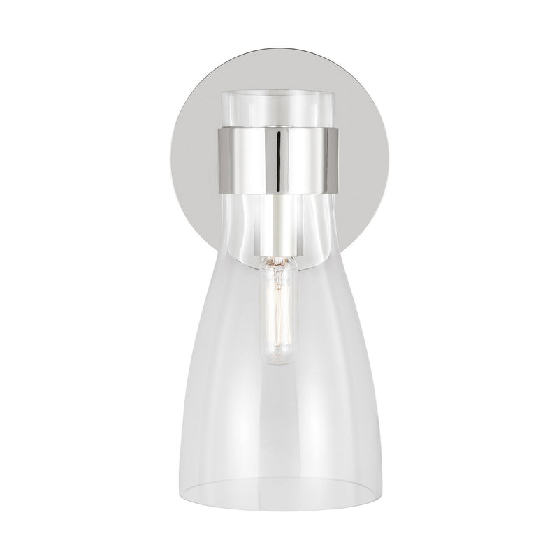 One Light Bath Fixture<br /><span style="color:#4AB0CE;">Entrega: 4-10 dias en USA</span><br /><span style="color:#4AB0CE;font-size:60%;">PREGUNTE POR ENTREGA EN PANAMA</span><br />Collection: Moritz<br />Finish: Polished Nickel