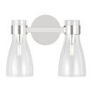 Two Light Bath Fixture<br /><span style="color:#4AB0CE;">Entrega: 4-10 dias en USA</span><br /><span style="color:#4AB0CE;font-size:60%;">PREGUNTE POR ENTREGA EN PANAMA</span><br />Collection: Moritz<br />Finish: Polished Nickel