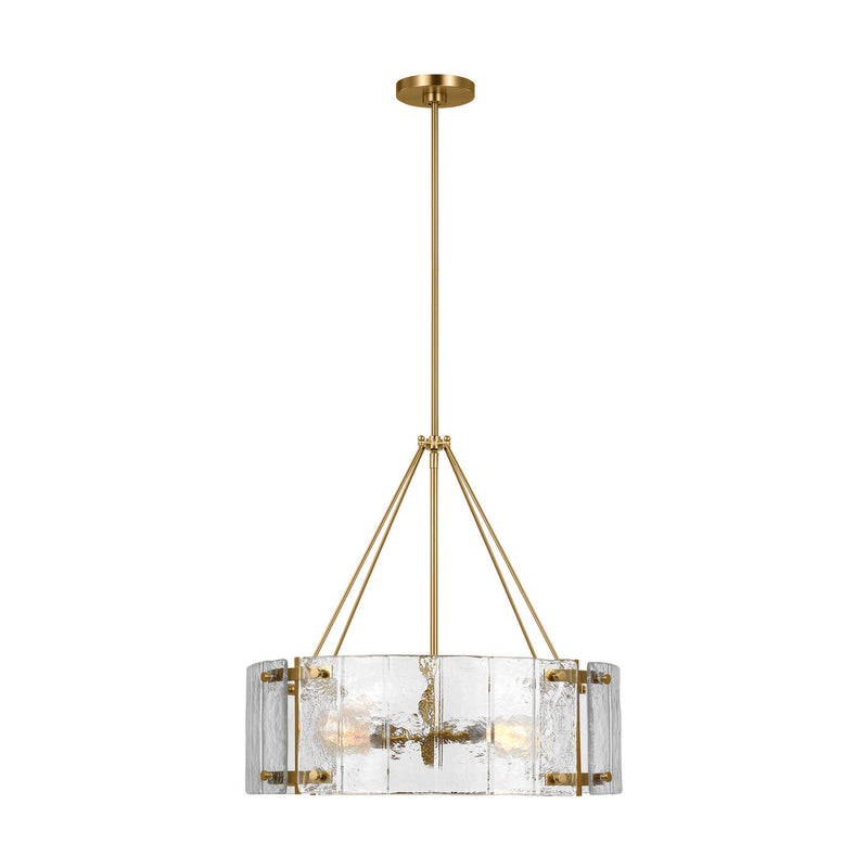 Four Light Chandelier<br /><span style="color:#4AB0CE;">Entrega: 4-10 dias en USA</span><br /><span style="color:#4AB0CE;font-size:60%;">PREGUNTE POR ENTREGA EN PANAMA</span><br />Collection: Calvert<br />Finish: Burnished Brass