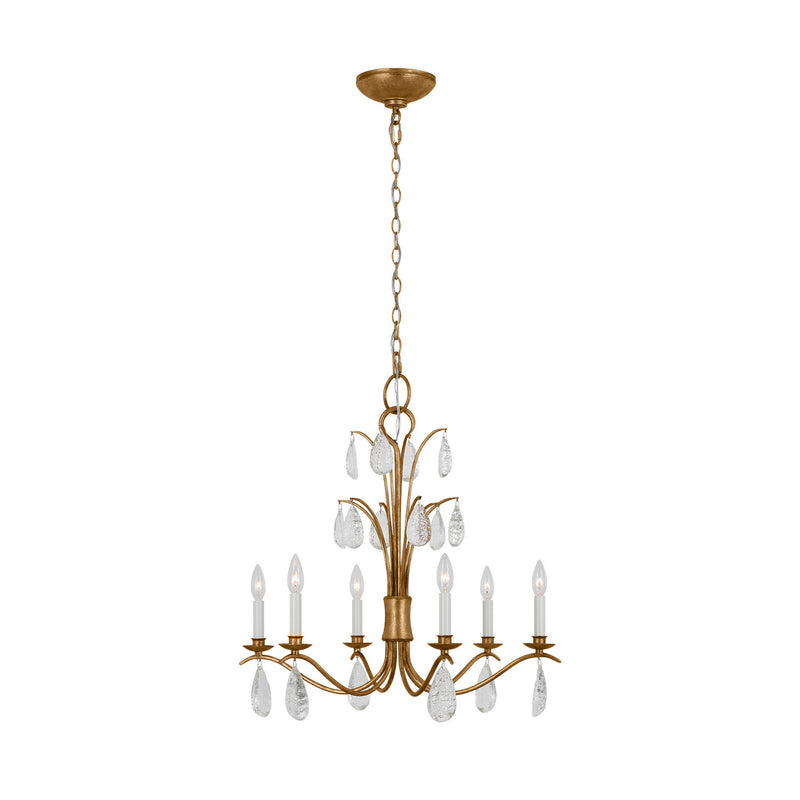 Six Light Chandelier<br /><span style="color:#4AB0CE;">Entrega: 4-10 dias en USA</span><br /><span style="color:#4AB0CE;font-size:60%;">PREGUNTE POR ENTREGA EN PANAMA</span><br />Collection: Shannon<br />Finish: Antique Gild