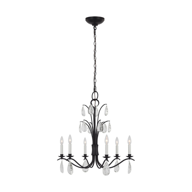 Six Light Chandelier<br /><span style="color:#4AB0CE;">Entrega: 4-10 dias en USA</span><br /><span style="color:#4AB0CE;font-size:60%;">PREGUNTE POR ENTREGA EN PANAMA</span><br />Collection: Shannon<br />Finish: Aged Iron