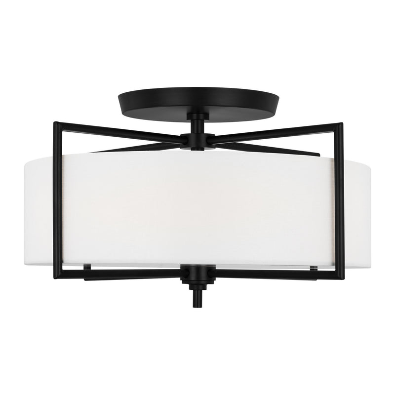 Three Light Semi-Flush Mount<br /><span style="color:#4AB0CE;">Entrega: 4-10 dias en USA</span><br /><span style="color:#4AB0CE;font-size:60%;">PREGUNTE POR ENTREGA EN PANAMA</span><br />Collection: Perno<br />Finish: Aged Iron