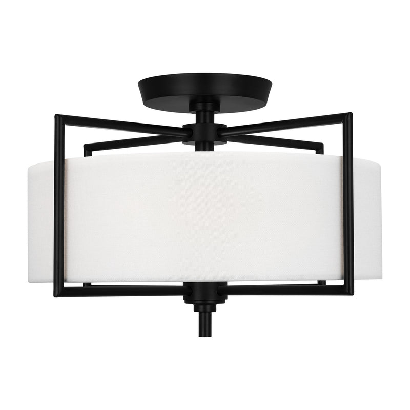 Two Light Semi-Flush Mount<br /><span style="color:#4AB0CE;">Entrega: 4-10 dias en USA</span><br /><span style="color:#4AB0CE;font-size:60%;">PREGUNTE POR ENTREGA EN PANAMA</span><br />Collection: Perno<br />Finish: Aged Iron