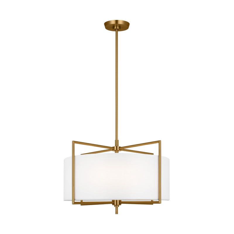 Four Light Pendant<br /><span style="color:#4AB0CE;">Entrega: 4-10 dias en USA</span><br /><span style="color:#4AB0CE;font-size:60%;">PREGUNTE POR ENTREGA EN PANAMA</span><br />Collection: Perno<br />Finish: Burnished Brass