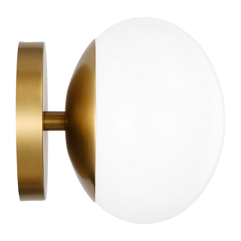One Light Wall Sconce<br /><span style="color:#4AB0CE;">Entrega: 26-27 semanas en USA</span><br /><span style="color:#4AB0CE;font-size:60%;">PREGUNTE POR ENTREGA EN PANAMA</span><br />Collection: Lune<br />Finish: Burnished Brass