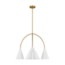 LED Chandelier<br /><span style="color:#4AB0CE;">Entrega: 4-10 dias en USA</span><br /><span style="color:#4AB0CE;font-size:60%;">PREGUNTE POR ENTREGA EN PANAMA</span><br />Collection: Cambre<br />Finish: Matte White and Burnished Brass