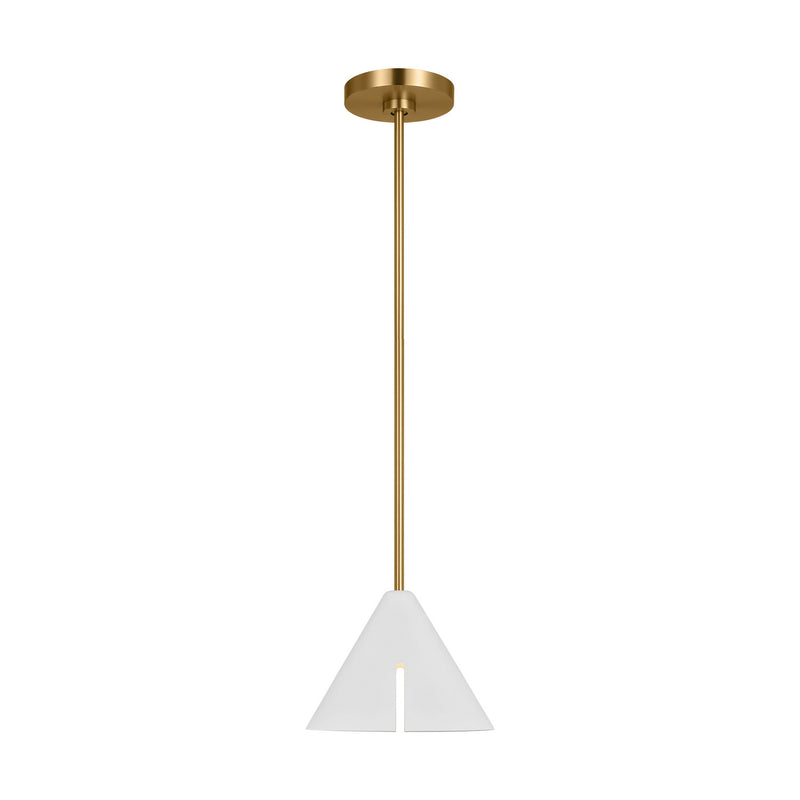 LED Pendant<br /><span style="color:#4AB0CE;">Entrega: 4-10 dias en USA</span><br /><span style="color:#4AB0CE;font-size:60%;">PREGUNTE POR ENTREGA EN PANAMA</span><br />Collection: Cambre<br />Finish: Matte White and Burnished Brass
