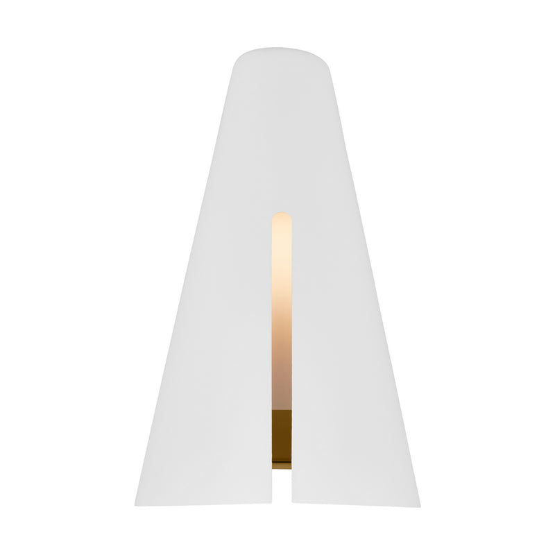LED Wall Sconce<br /><span style="color:#4AB0CE;">Entrega: 4-10 dias en USA</span><br /><span style="color:#4AB0CE;font-size:60%;">PREGUNTE POR ENTREGA EN PANAMA</span><br />Collection: Cambre<br />Finish: Matte White and Burnished Brass
