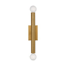 Two Light Wall Sconce<br /><span style="color:#4AB0CE;">Entrega: 4-10 dias en USA</span><br /><span style="color:#4AB0CE;font-size:60%;">PREGUNTE POR ENTREGA EN PANAMA</span><br />Collection: Beckham Modern<br />Finish: Burnished Brass