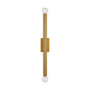 Two Light Wall Sconce<br /><span style="color:#4AB0CE;">Entrega: 4-10 dias en USA</span><br /><span style="color:#4AB0CE;font-size:60%;">PREGUNTE POR ENTREGA EN PANAMA</span><br />Collection: Beckham Modern<br />Finish: Burnished Brass