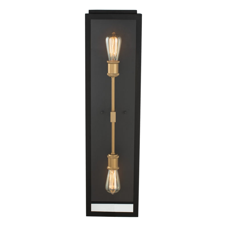 Kalco - 405521BSG - Two Light Wall Sconce - Ashland - Matte Black w Sanded Gold