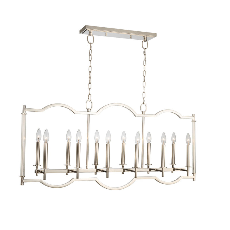 Kalco - 512961PN - 12 Light Island Pendant - Provence - Polished Nickel