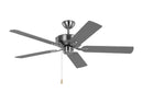 Generation Lighting - 5LD52BS - 52" Ceiling Fan - Linden - Brushed Steel