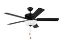 Generation Lighting - 5LD52MBKD - 52" Ceiling Fan - Linden - Midnight Black