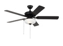 Generation Lighting - 5LDO52MBKD - 52" Ceiling Fan - Linden - Midnight Black