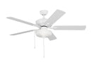 Generation Lighting - 5LDO52RZWD - 52" Ceiling Fan - Linden - Matte White