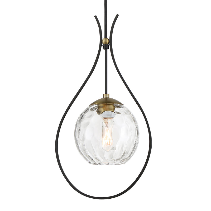 Minka-Lavery - 1531-726 - One Light Mini Pendant - Cody - Coal And Soft Brass