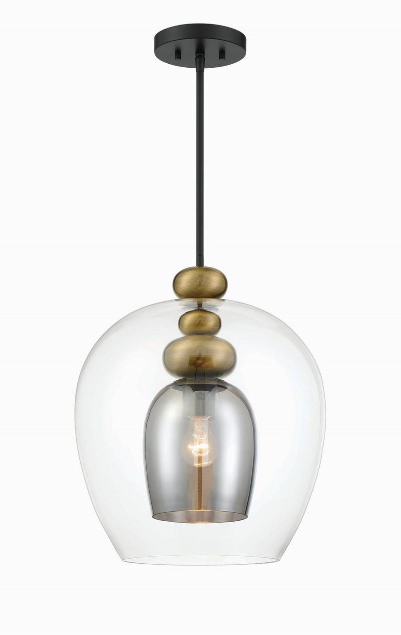 Metropolitan - N6660-865 - One Light Pendant - Amesbury - Coal And Oxidized Aged Brass
