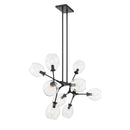 George Kovacs - P1360-66A - Ten Light Chandelier - Nexpo - Coal Black
