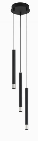 George Kovacs - P5400-691-L - LED Pendant - Wand - Brushed Nickel and Coal Highlights