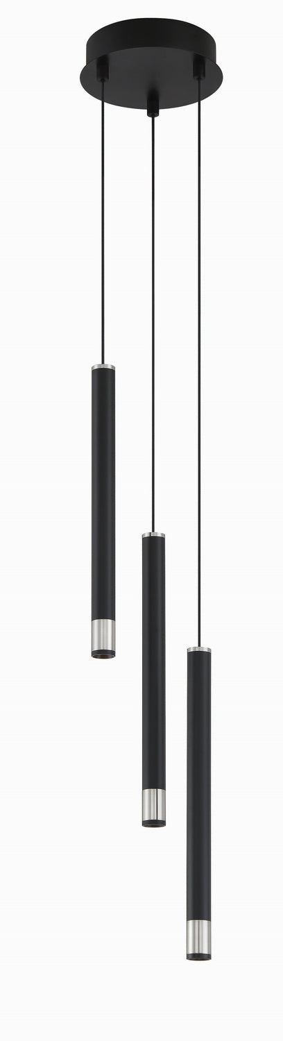 George Kovacs - P5400-691-L - LED Pendant - Wand - Brushed Nickel and Coal Highlights