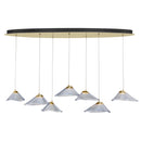 LED Pendant<br /><span style="color:#4AB0CE;">Entrega: 4-10 dias en USA</span><br /><span style="color:#4AB0CE;font-size:60%;">PREGUNTE POR ENTREGA EN PANAMA</span><br />Collection: Sneer<br />Finish: Coal And Sun Gold