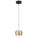 LED Mini Pendant<br /><span style="color:#4AB0CE;">Entrega: 4-10 dias en USA</span><br /><span style="color:#4AB0CE;font-size:60%;">PREGUNTE POR ENTREGA EN PANAMA</span><br />Collection: Halo<br />Finish: Coal And Brushed Gold