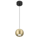 LED Mini Pendant<br /><span style="color:#4AB0CE;">Entrega: 4-10 dias en USA</span><br /><span style="color:#4AB0CE;font-size:60%;">PREGUNTE POR ENTREGA EN PANAMA</span><br />Collection: Halo<br />Finish: Coal And Brushed Gold