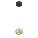 George Kovacs - P5472-884-L - LED Mini Pendant - Halo - Coal And Brushed Gold