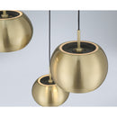 George Kovacs - P5473-884-L - LED Mini Pendant - Halo - Coal And Brushed Gold