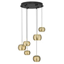 LED Pendant<br /><span style="color:#4AB0CE;">Entrega: 4-10 dias en USA</span><br /><span style="color:#4AB0CE;font-size:60%;">PREGUNTE POR ENTREGA EN PANAMA</span><br />Collection: Halo<br />Finish: Coal And Brushed Gold