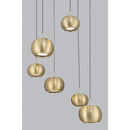 George Kovacs - P5474-884-L - LED Pendant - Halo - Coal And Brushed Gold