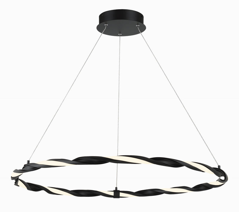 George Kovacs - P5481-66A-L - LED Pendant - Convolution - Matte Black