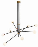 George Kovacs - P8152-681 - Eight Light Chandelier - Cosmet - Coal Black