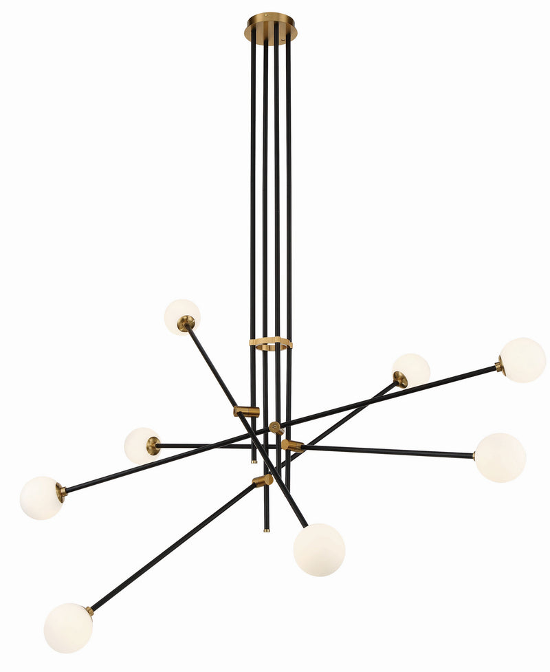 George Kovacs - P8152-681 - Eight Light Chandelier - Cosmet - Coal Black