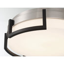 George Kovacs - P953-2-691-L - LED Flush Mount - Bezel Set - Coal Black