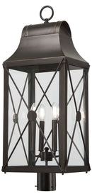 Minka-Lavery - 73296-143C - Four Light Outdoor Post Mount - De Luz - Oil Rubbed Bronze w/Gold Highlights
