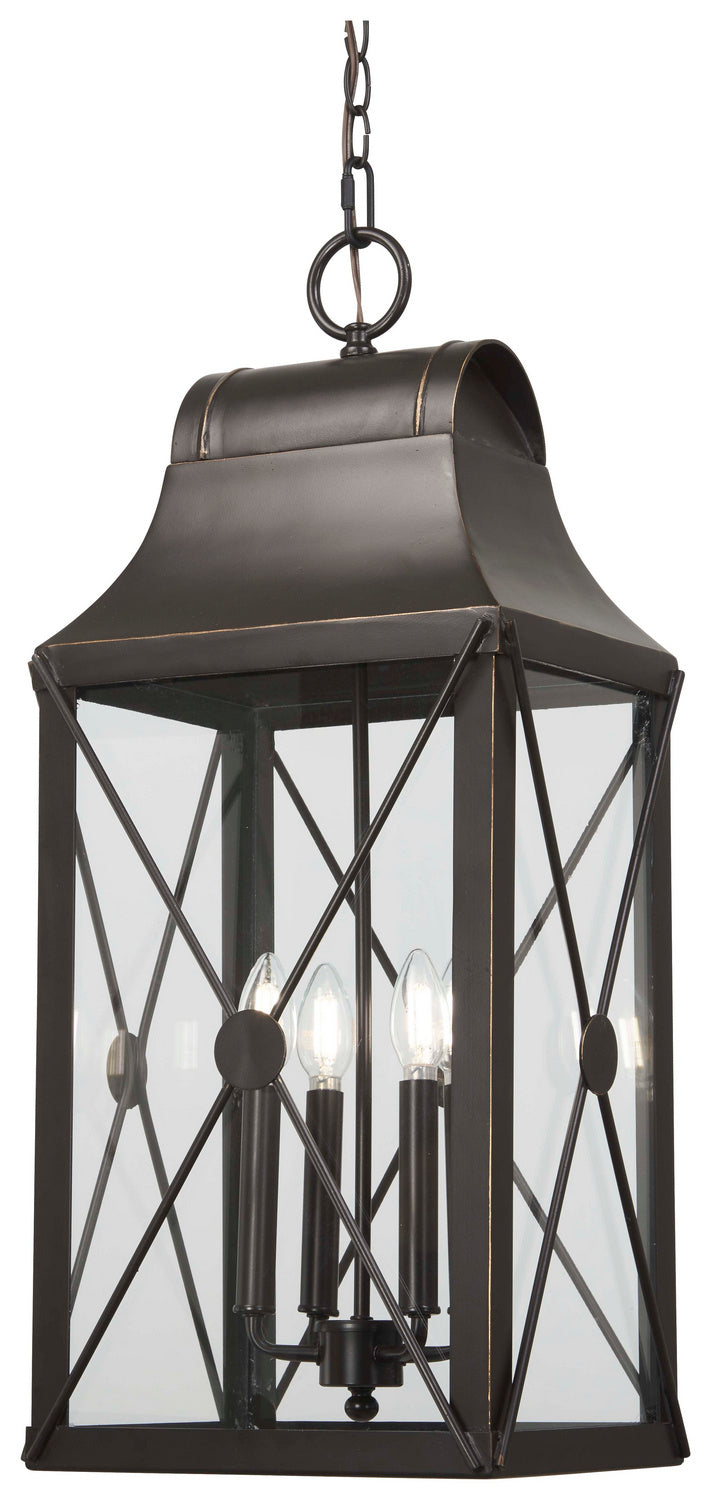 Minka-Lavery - 73298-143C - Four Light Outdoor Chain Hung - De Luz - Oil Rubbed Bronze W/ Gold High