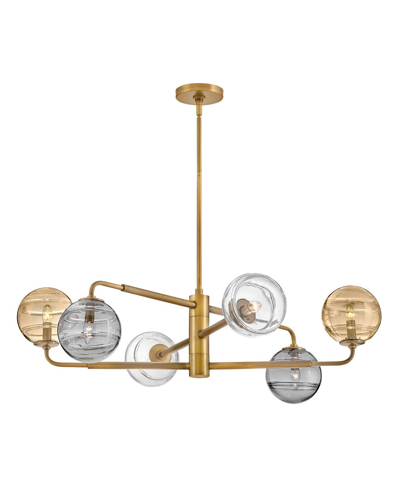 Fredrick Ramond - FR30506HBR - LED Pendant - Oberon - Heritage Brass