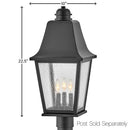 LED Post Top or Pier Mount Lantern<br /><span style="color:#4AB0CE;">Entrega: 4-10 dias en USA</span><br /><span style="color:#4AB0CE;font-size:60%;">PREGUNTE POR ENTREGA EN PANAMA</span><br />Collection: Kingston<br />Finish: Black
