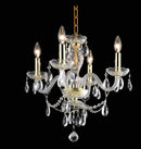 Elegant Lighting - LD7834D17G - Four Light Pendant - Elle - Gold