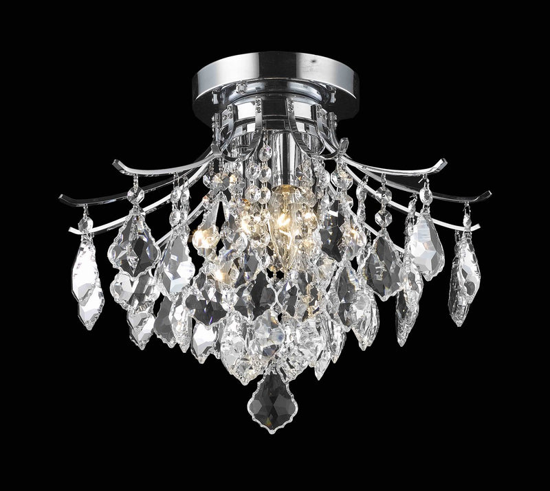 Elegant Lighting - LD8100F16C - Three Light Flush Mount - Amelia - Chrome