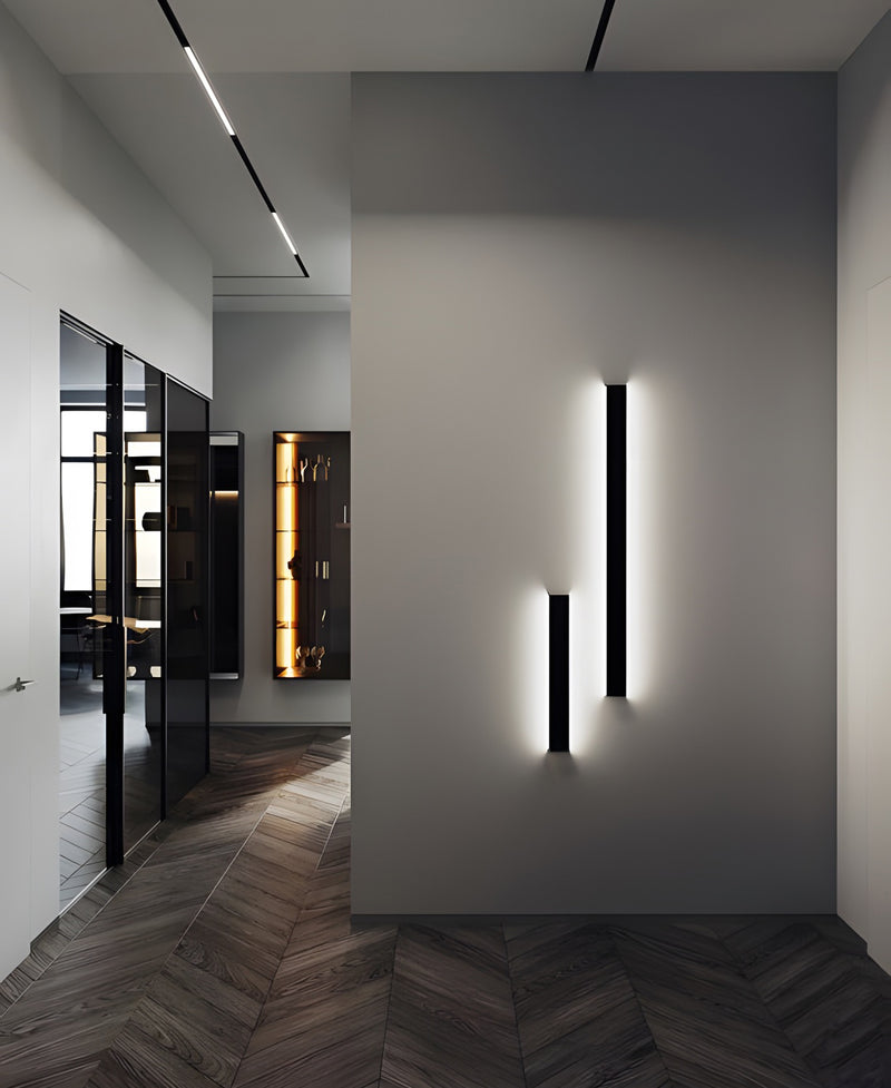 LÁMPARA DE PARED EXTERIOR DECORATIVA LED, 20W, EMITE 1300LM, TONALIDAD DE 3000K, CRI80, 100-240V, 50-60HZ, GRADO DE PROTECCION IP65, ACABADO NEGRO.