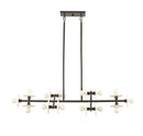 14 Light Linear Chandelier<br /><span style="color:#4AB0CE;">Entrega: 4-10 dias en USA</span><br /><span style="color:#4AB0CE;font-size:60%;">PREGUNTE POR ENTREGA EN PANAMA</span><br />Collection: Amani<br />Finish: Black Cashmere