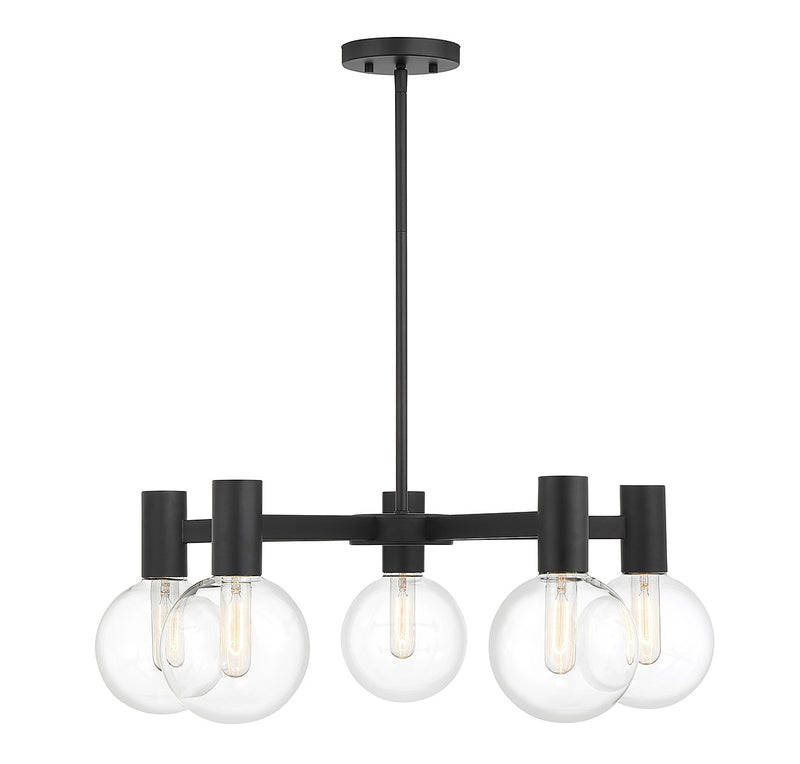 Five Light Chandelier<br /><span style="color:#4AB0CE;">Entrega: 4-10 dias en USA</span><br /><span style="color:#4AB0CE;font-size:60%;">PREGUNTE POR ENTREGA EN PANAMA</span><br />Collection: Wright<br />Finish: Matte Black