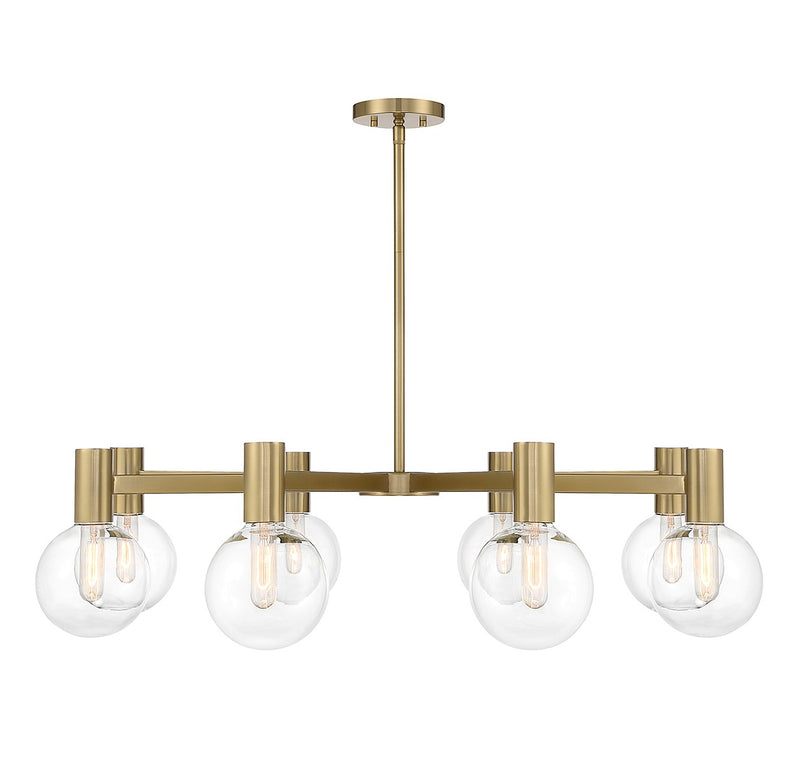 Eight Light Chandelier<br /><span style="color:#4AB0CE;">Entrega: 4-10 dias en USA</span><br /><span style="color:#4AB0CE;font-size:60%;">PREGUNTE POR ENTREGA EN PANAMA</span><br />Collection: Wright<br />Finish: Warm Brass