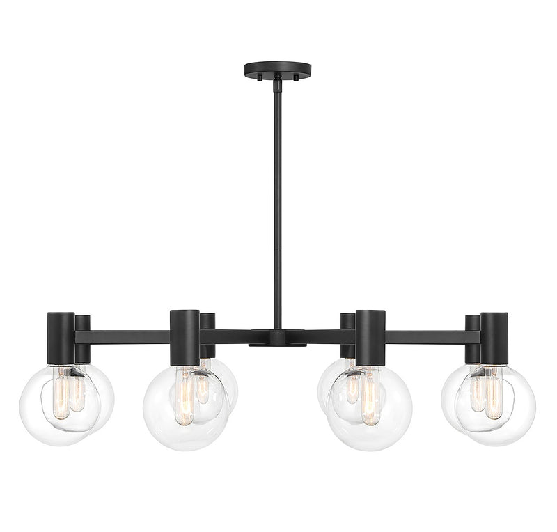 Eight Light Chandelier<br /><span style="color:#4AB0CE;">Entrega: 4-10 dias en USA</span><br /><span style="color:#4AB0CE;font-size:60%;">PREGUNTE POR ENTREGA EN PANAMA</span><br />Collection: Wright<br />Finish: Matte Black